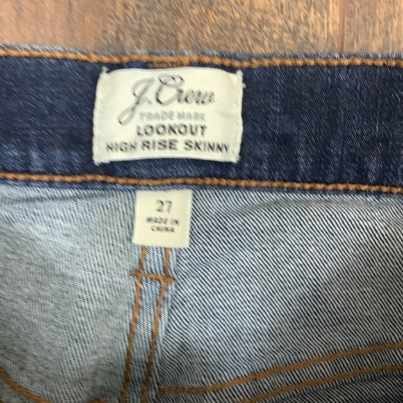 J Crew Lookout High Rise Dark Wash Skinny Jeans - Picture 2 of 5